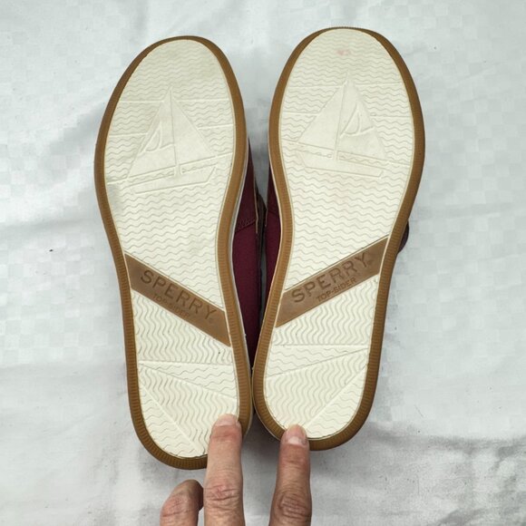 Sperry Top-Sider Nubuck Slip On Boat Shoes with Metallic Detail - Picture 6 of 7